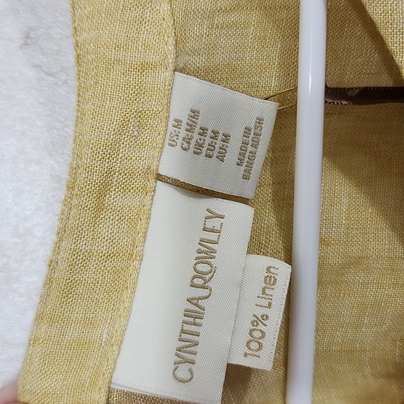 Cynthia Rowley Ladies Size Medium Cap Sleeve Linen Tee Shirt Button Detail New - Picture 7 of 9